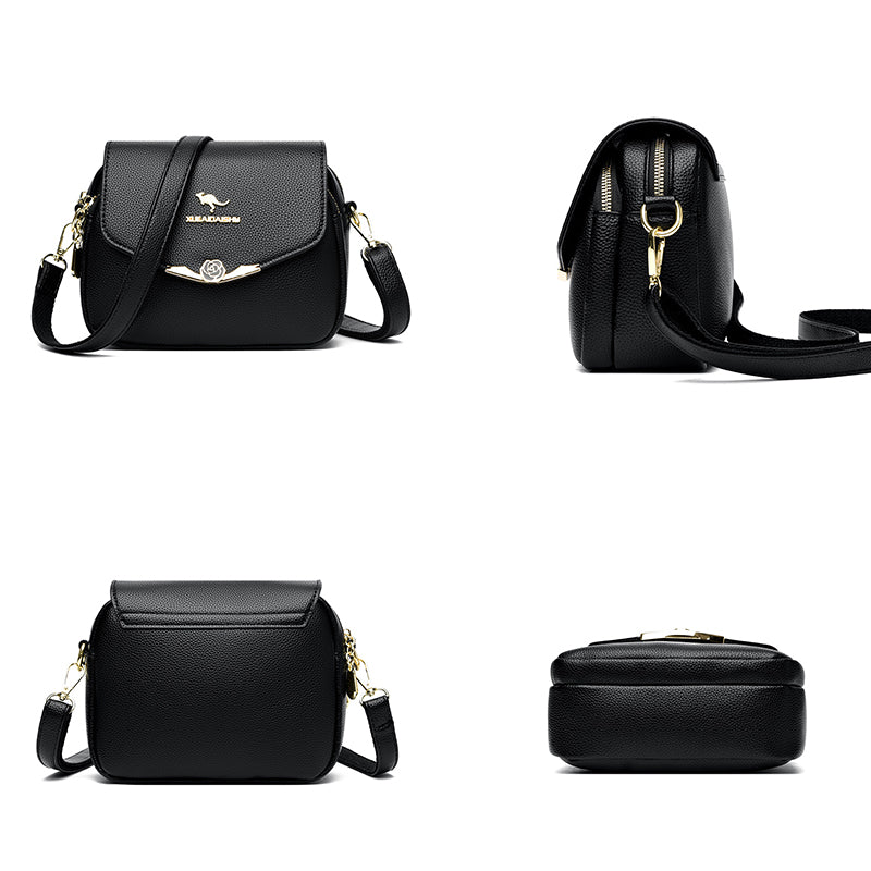 Elegant Soft Leather Shoulder Bag Design Fashionable Crossbody Bag Ladies Purse image 4