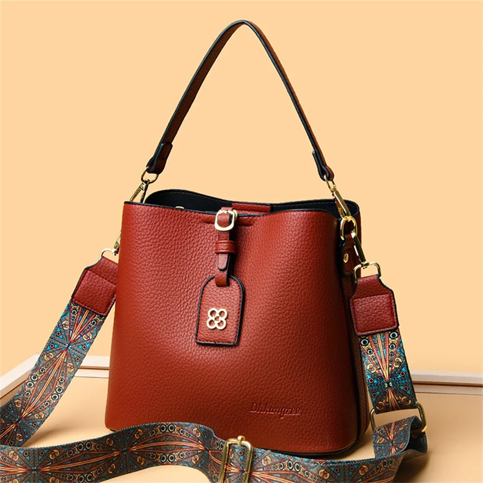 Luxury Designer High Quality Leather Women's Handbag Purses Multifunctional Sac image 2