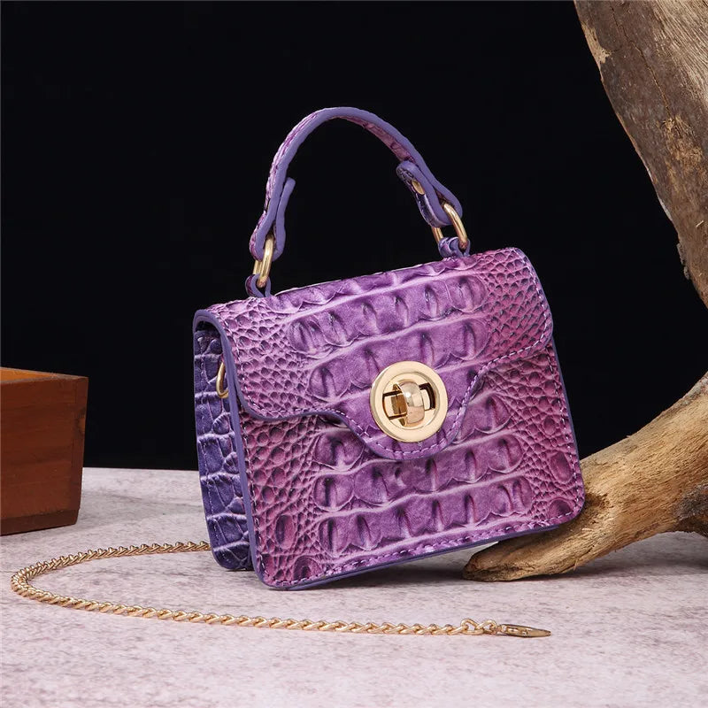 Trendy Crocodile Pattern Fashion Chain Messenger Bag