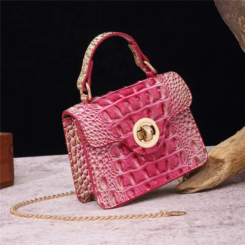Trendy Crocodile Pattern Fashion Chain Messenger Bag