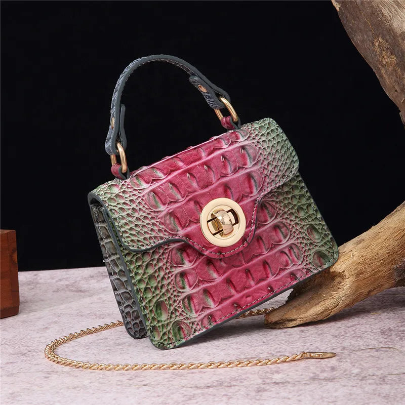 Trendy Crocodile Pattern Fashion Chain Messenger Bag
