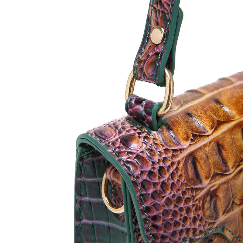 Trendy Crocodile Pattern Fashion Chain Messenger Bag