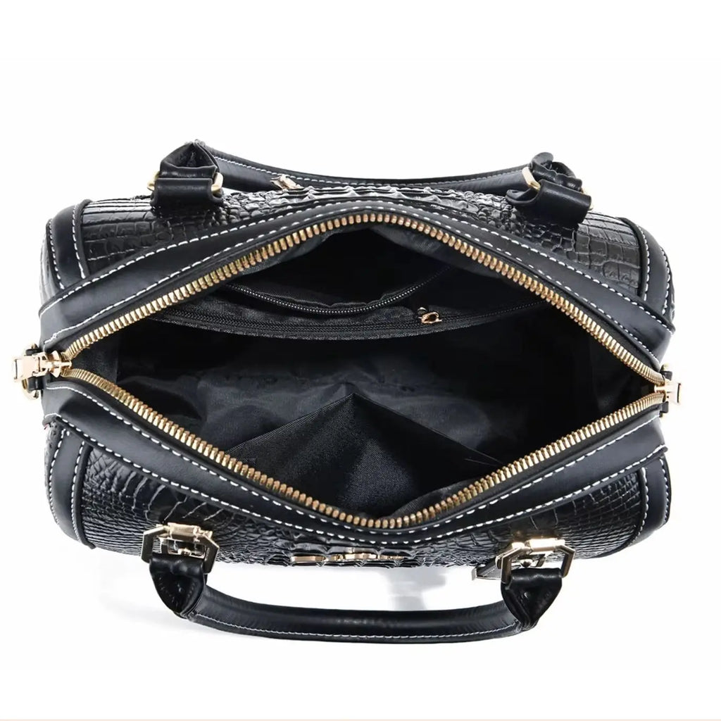 High-quality crocodile pattern handbag large-capacity tote