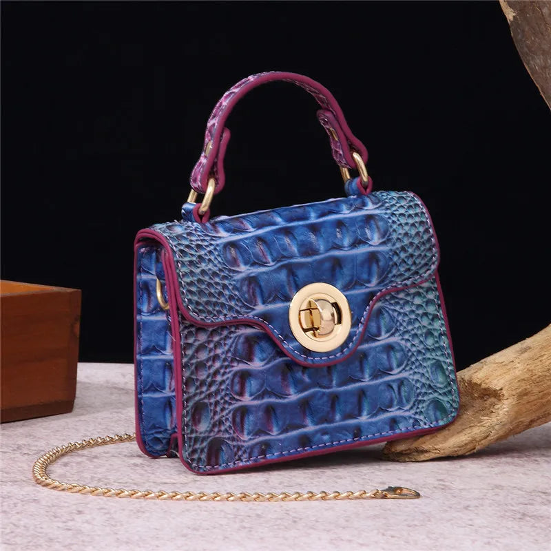 Trendy Crocodile Pattern Fashion Chain Messenger Bag