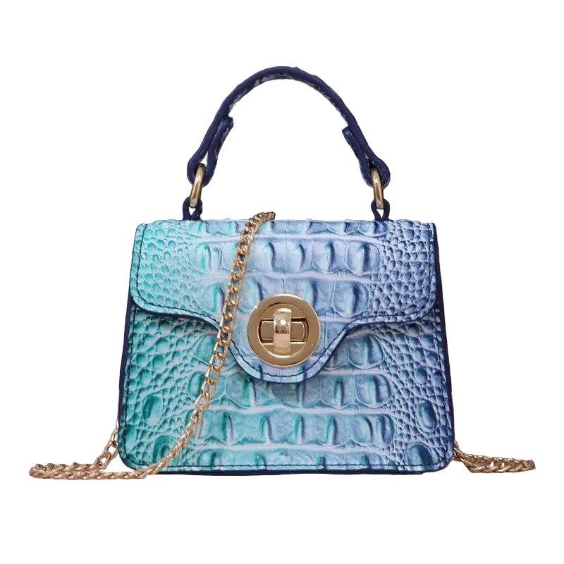 Trendy Crocodile Pattern Fashion Chain Messenger Bag
