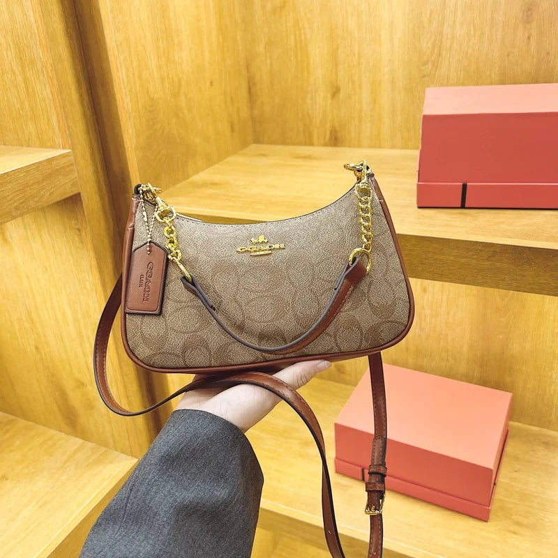 High-End Women's Underarm Shoulder Bag Classic Vintage Ladies Crossbody Handbag