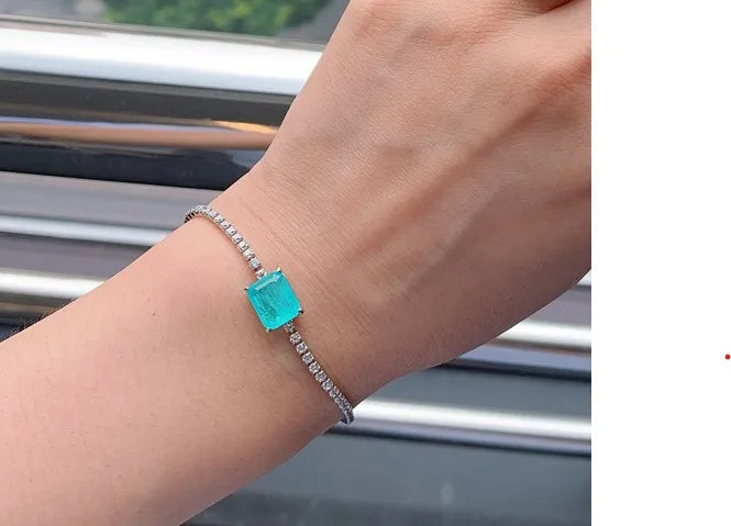 Gemstone Bangle Charm Tennis Bracelets Jewelry