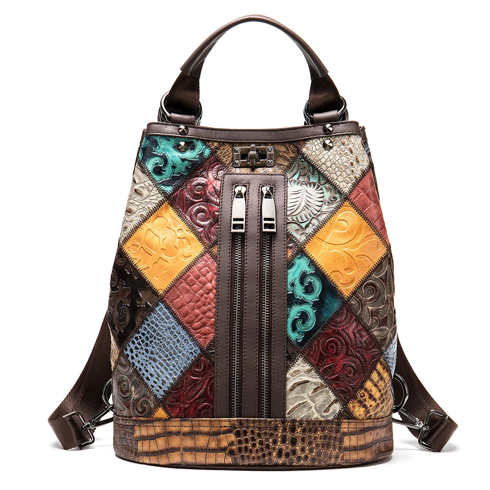 Women's Leather Backpack Rucksack School Bags Laptop Backpack for Women