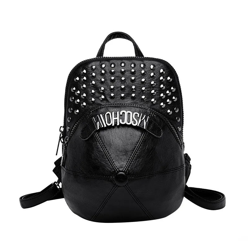 Leather Backpack Shoulder Bag Personality Design Handbag