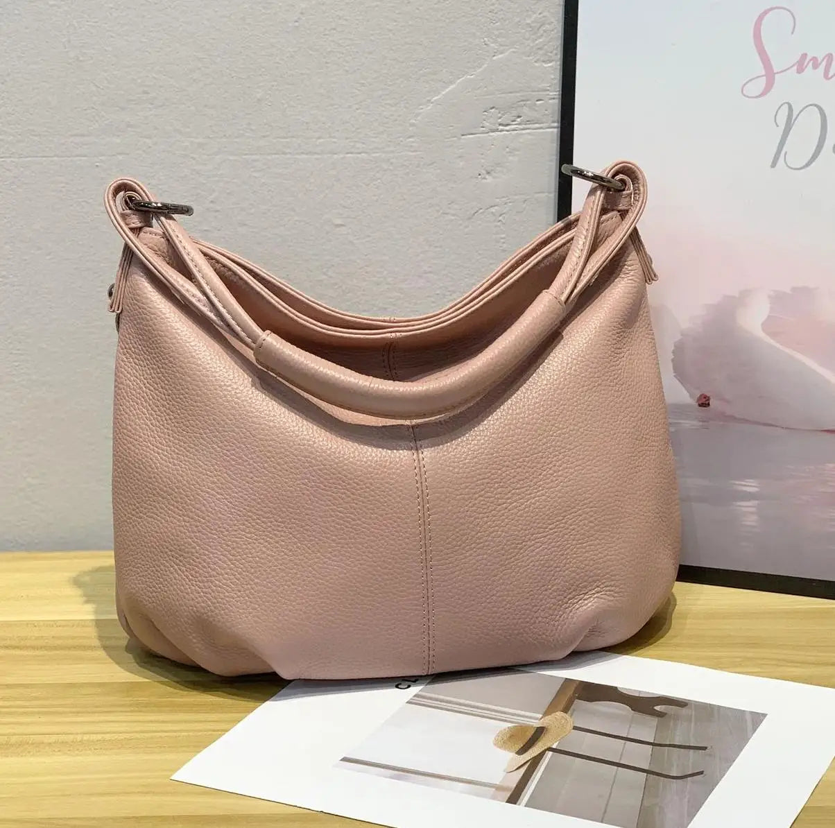Genuine Leather Bag Soft Real Leather Shoulder Bag Casual Handbag Luxury Bag