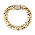 10mm High Quality Cuban Chain Iced Out Cubic Zirconia Bracelet