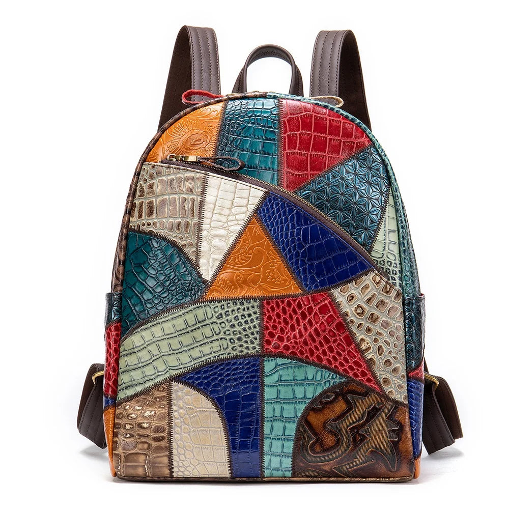Women's Leather Backpack Rucksack School Bags Laptop Backpack for Women
