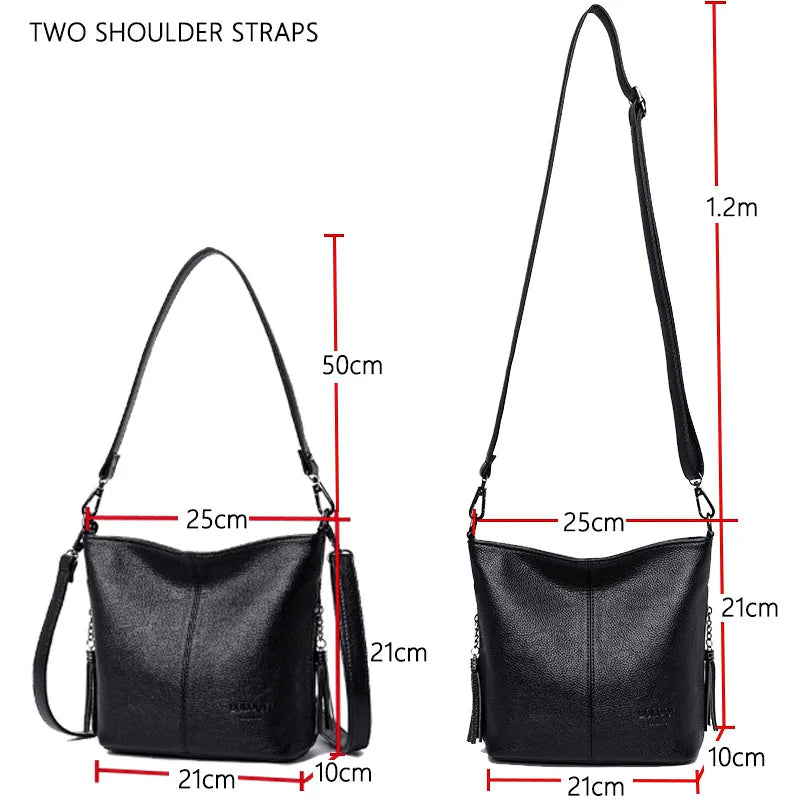 Crossbody Bags For Women Luxury Designer Handbag Leather Tassel Shoulder Bag