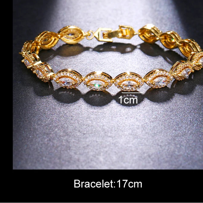Exquisite Geometric Multicolor Bracelet Shining Cubic Zircon Classic Choice
