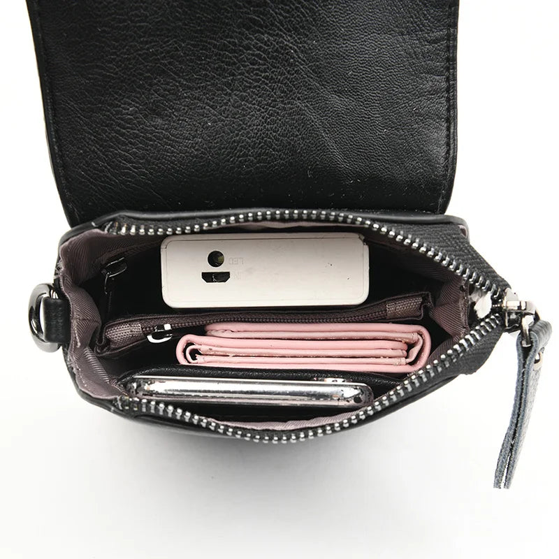 Small Shoulder Bag Smartphone Mobile Phone Bag Zipper Flap