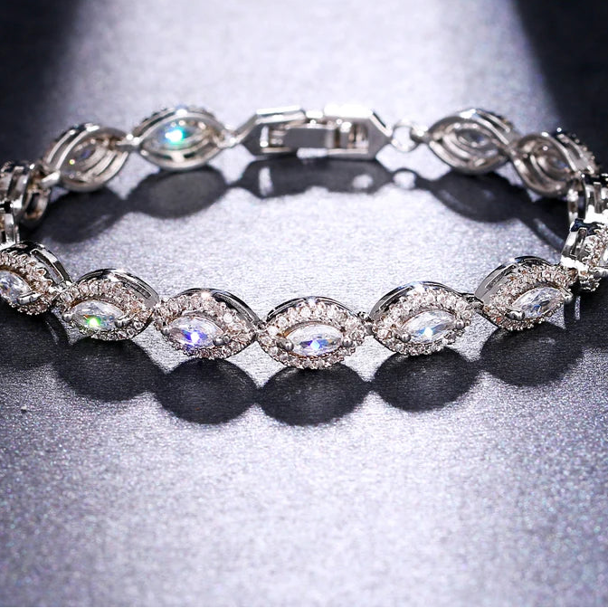 Exquisite Geometric Multicolor Bracelet Shining Cubic Zircon Classic Choice