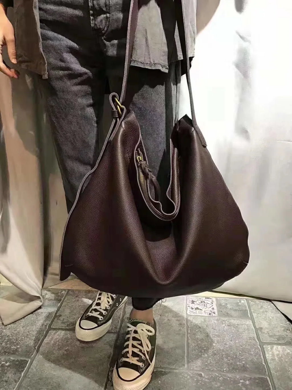 Ladies Genuine Leather Retro Soft Leather Shoulder Bag