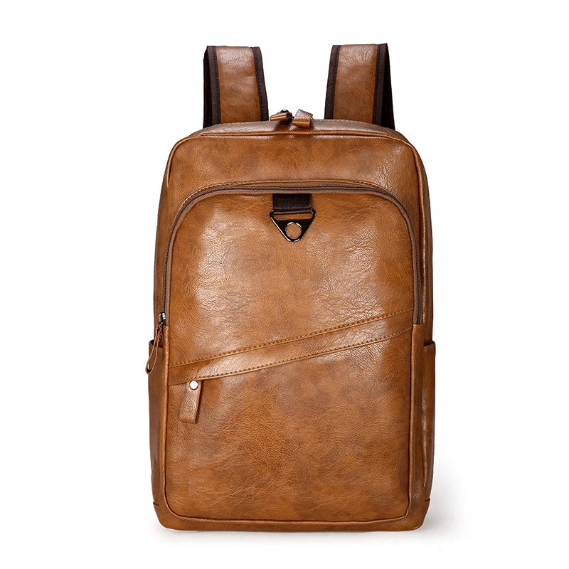 Men Backpack PU Leather Backpack Large Laptop Backpacks High Quality Rucksack
