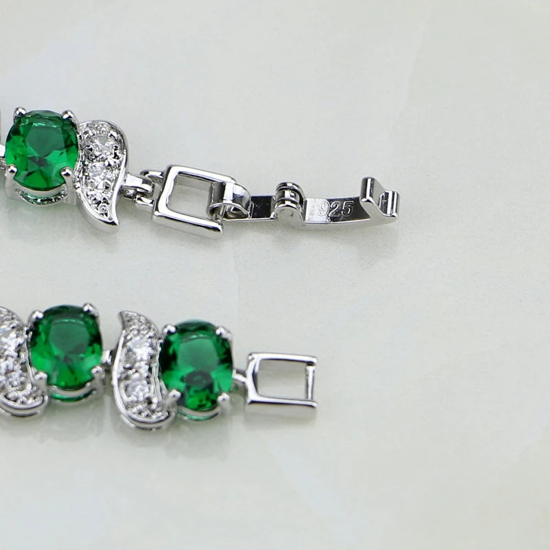Cubic Zirconia Silver 925 Jewelry Charm Bracelet For Women