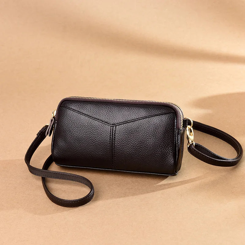 Genuine Leather Handbag High Quality Cowhide Shoulder Bag
