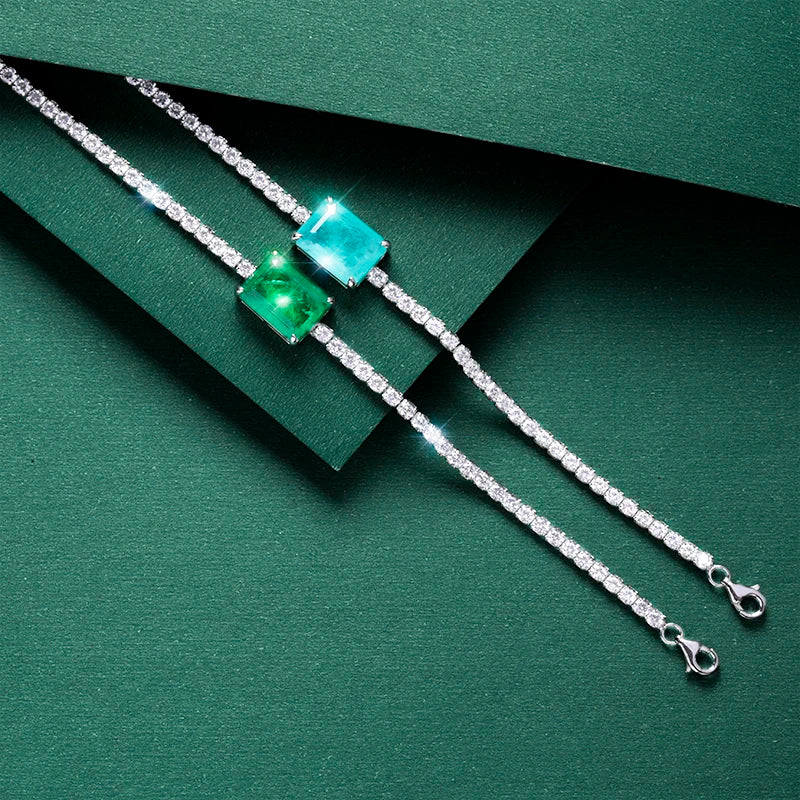 Gemstone Bangle Charm Tennis Bracelets Jewelry