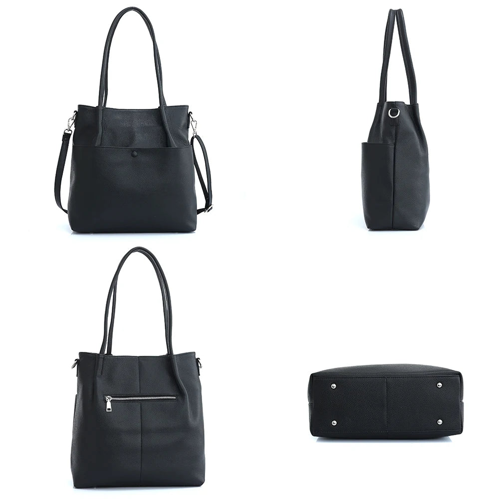 Bucket Bag Genuine Leather Large Capacity Luxury Bag