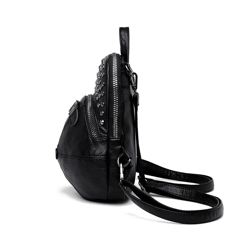 Leather Backpack Shoulder Bag Personality Design Handbag
