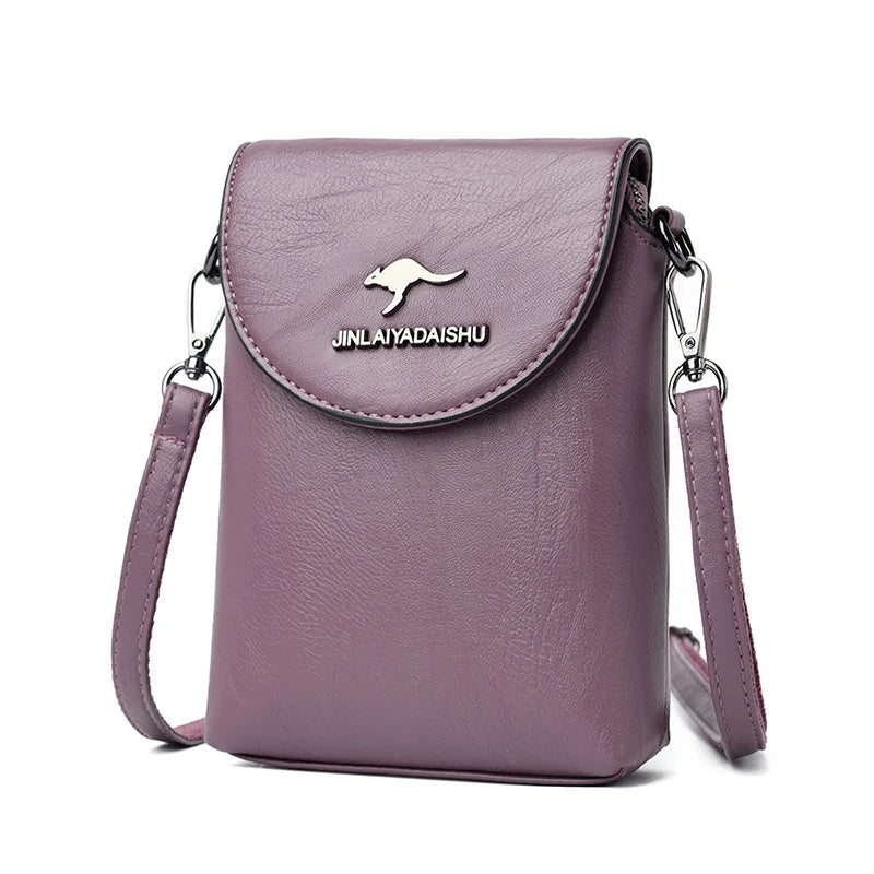 Small Shoulder Bag Smartphone Mobile Phone Bag Zipper Flap