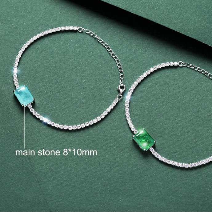 Gemstone Bangle Charm Tennis Bracelets Jewelry