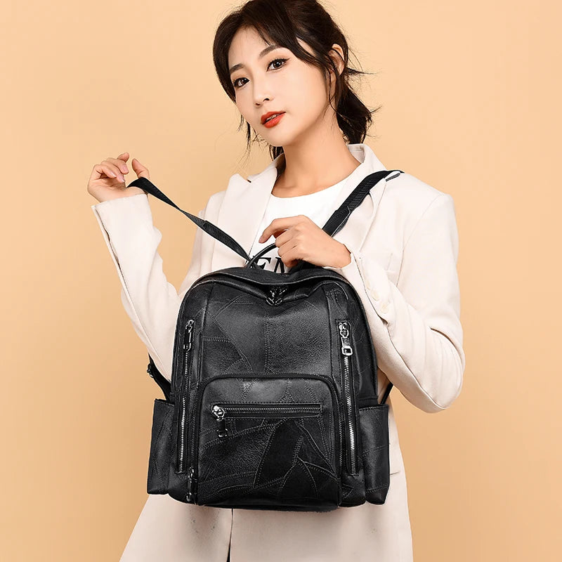 High Quality Leather Backpack School Bag Travel Backpack