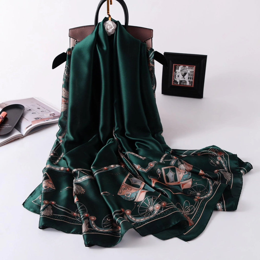 180*90cm Luxury Brand Women Scarf Summer Silk Shawl Lady Wrap Soft Design