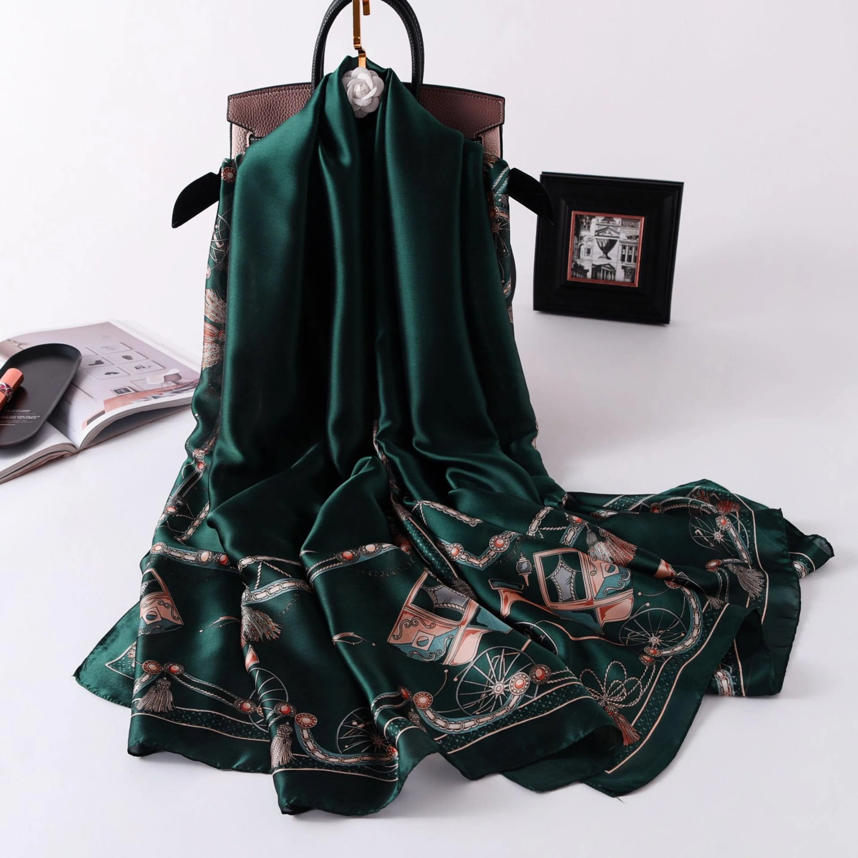 180*90cm Luxury Brand Women Scarf Summer Silk Shawl Lady Wrap Soft Design