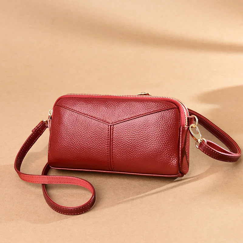 Genuine Leather Handbag High Quality Cowhide Shoulder Bag