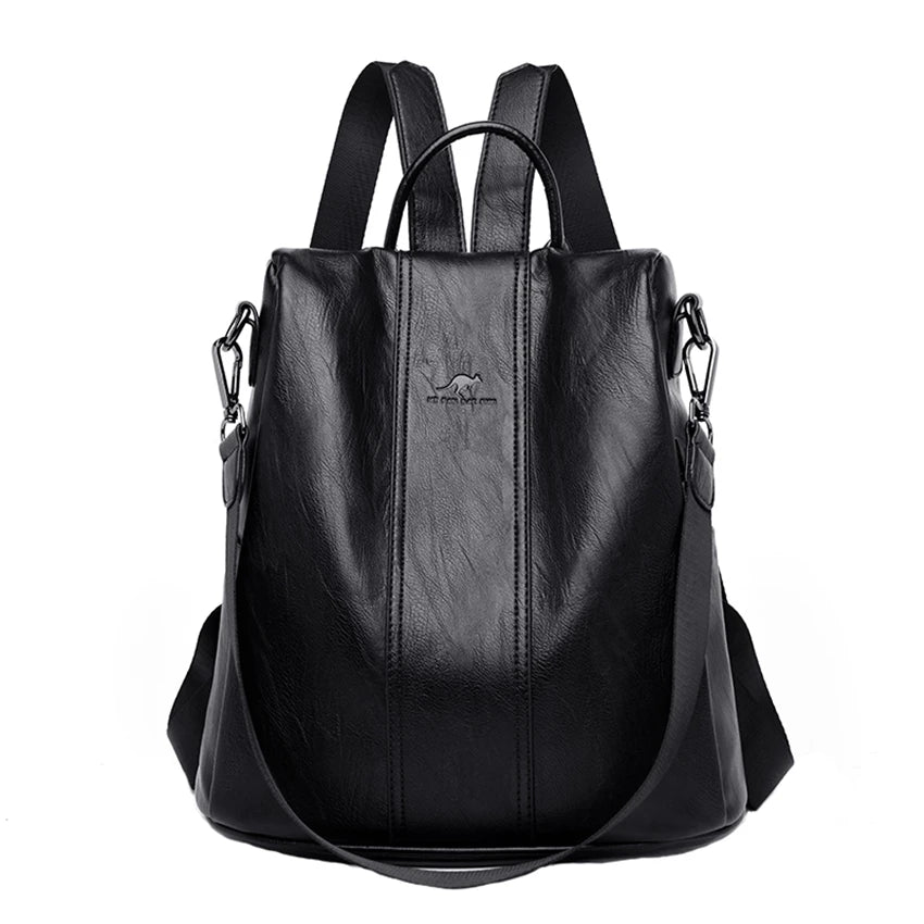 Casual Backpack for Women Shoulder Bag Soft Leather Backpack