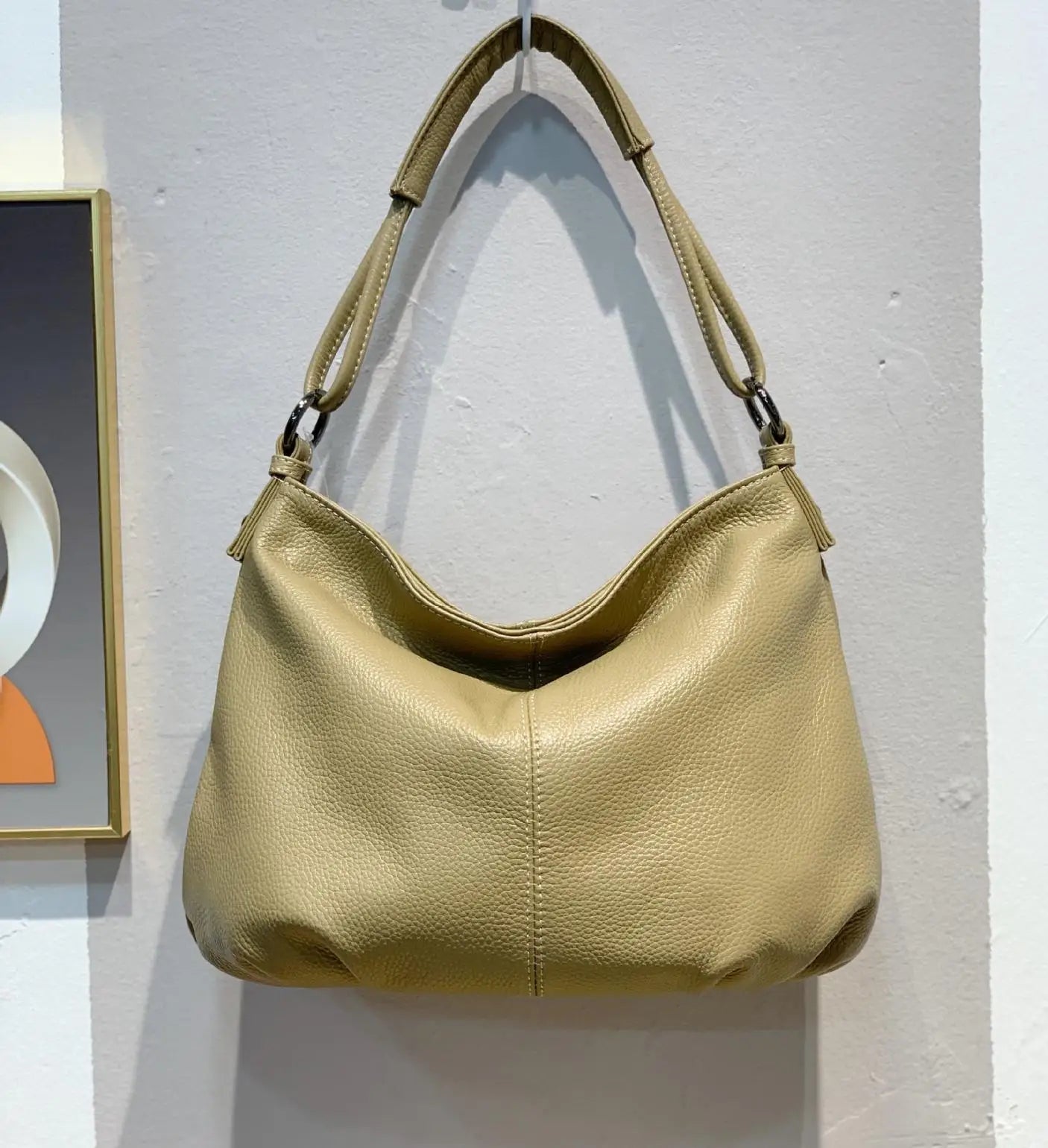 Genuine Leather Bag Soft Real Leather Shoulder Bag Casual Handbag Luxury Bag
