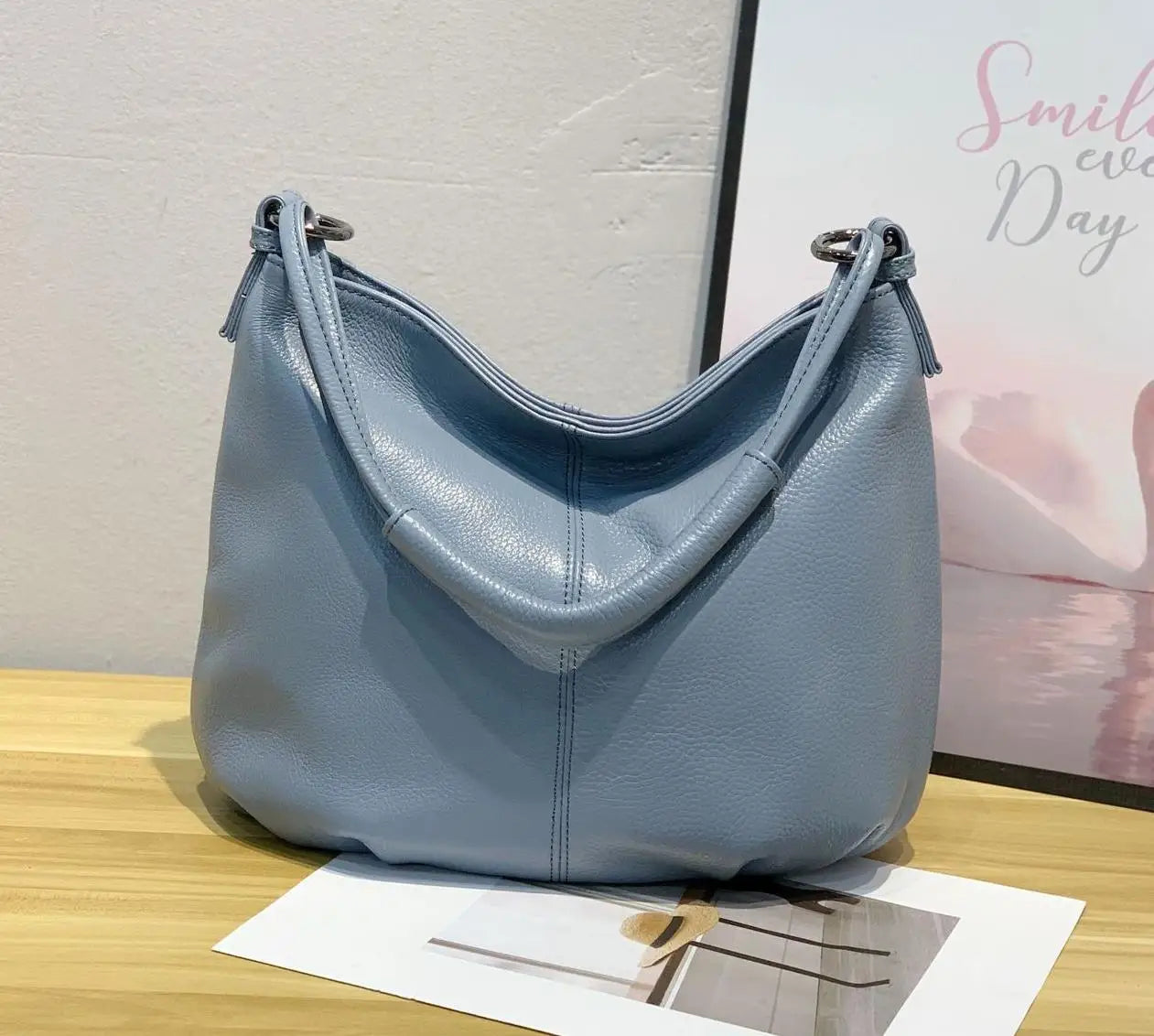 Genuine Leather Bag Soft Real Leather Shoulder Bag Casual Handbag Luxury Bag