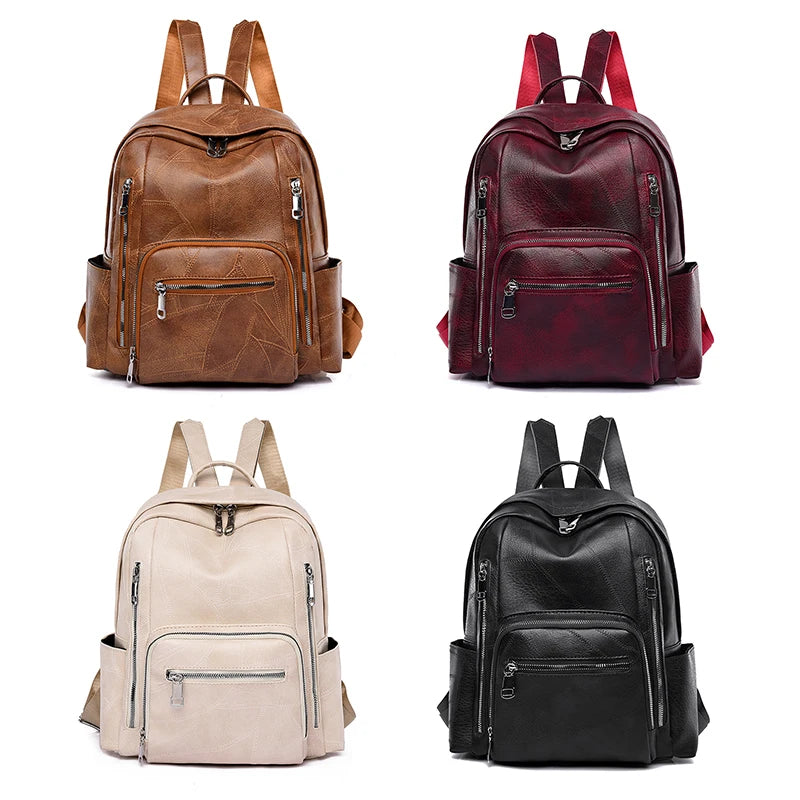 High Quality Leather Backpack School Bag Travel Backpack