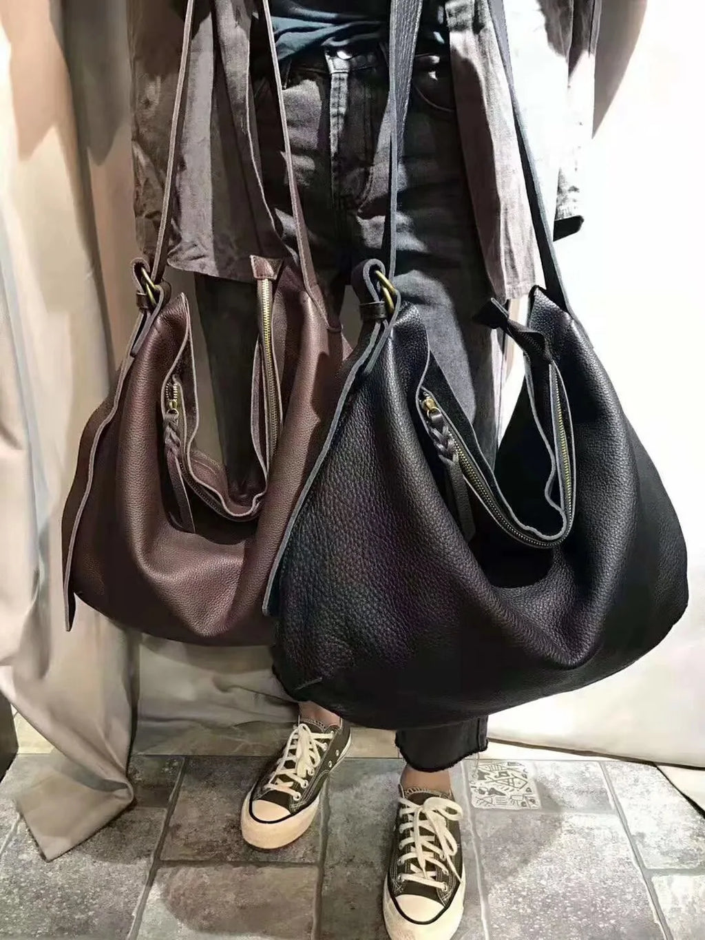 Ladies Genuine Leather Retro Soft Leather Shoulder Bag
