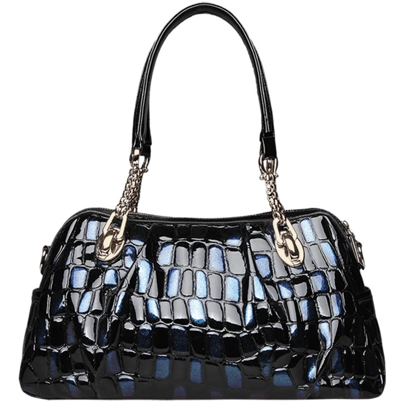 100% Cow Leather Bag Top Handle Large Capacity Shoulder Bag