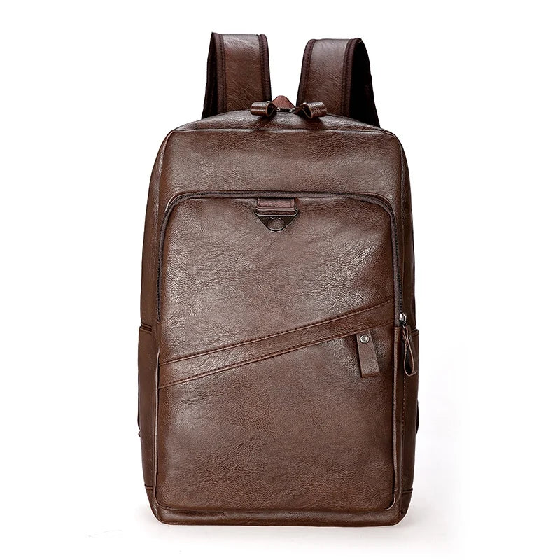 Men Backpack PU Leather Backpack Large Laptop Backpacks High Quality Rucksack
