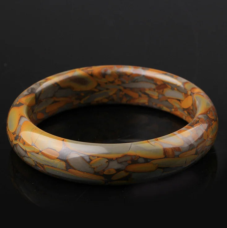 Genuine Natural Color Brown Jade Bangle