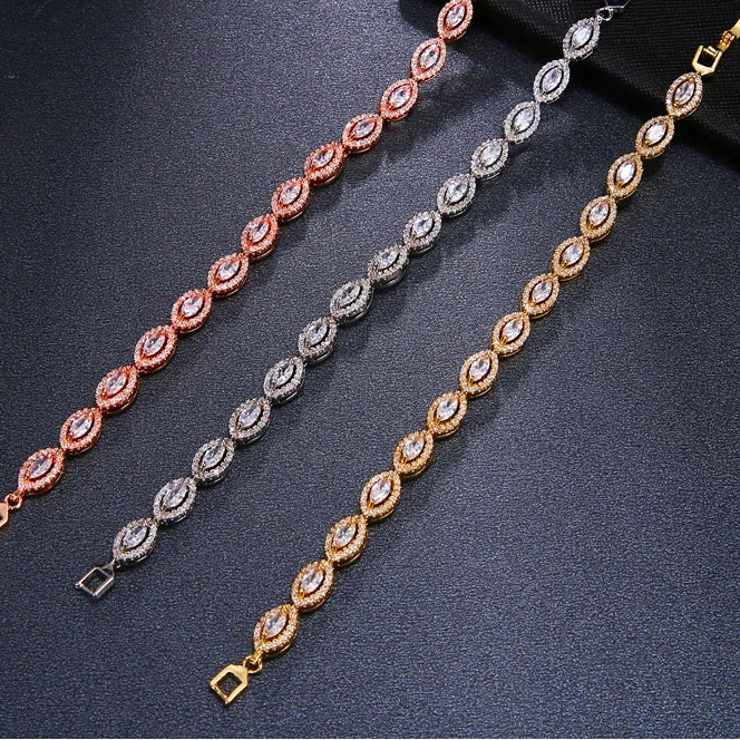 Exquisite Geometric Multicolor Bracelet Shining Cubic Zircon Classic Choice