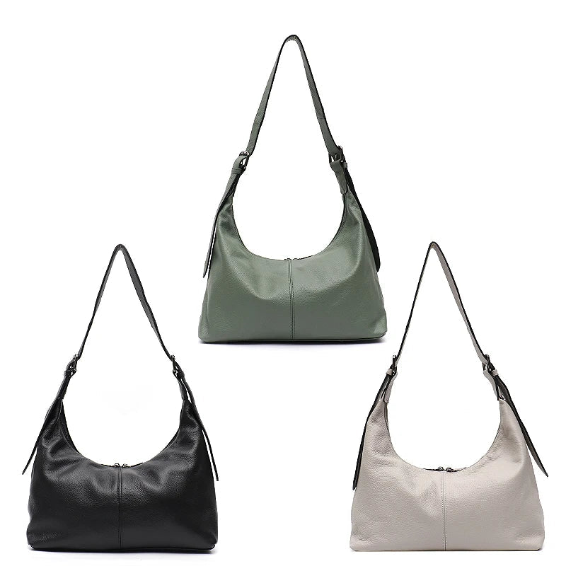 Luxury Cowhide Crossbody Bag Large Casual Shoulder Purse
