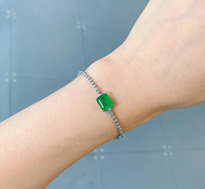 Gemstone Bangle Charm Tennis Bracelets Jewelry