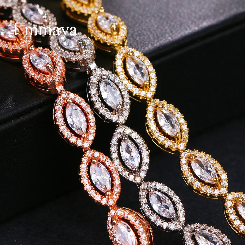 Exquisite Geometric Multicolor Bracelet Shining Cubic Zircon Classic Choice
