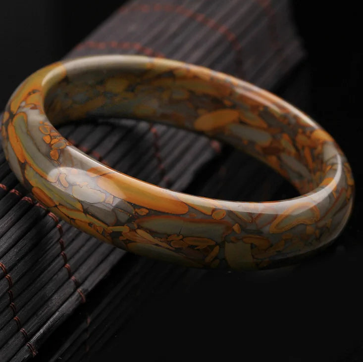 Genuine Natural Color Brown Jade Bangle