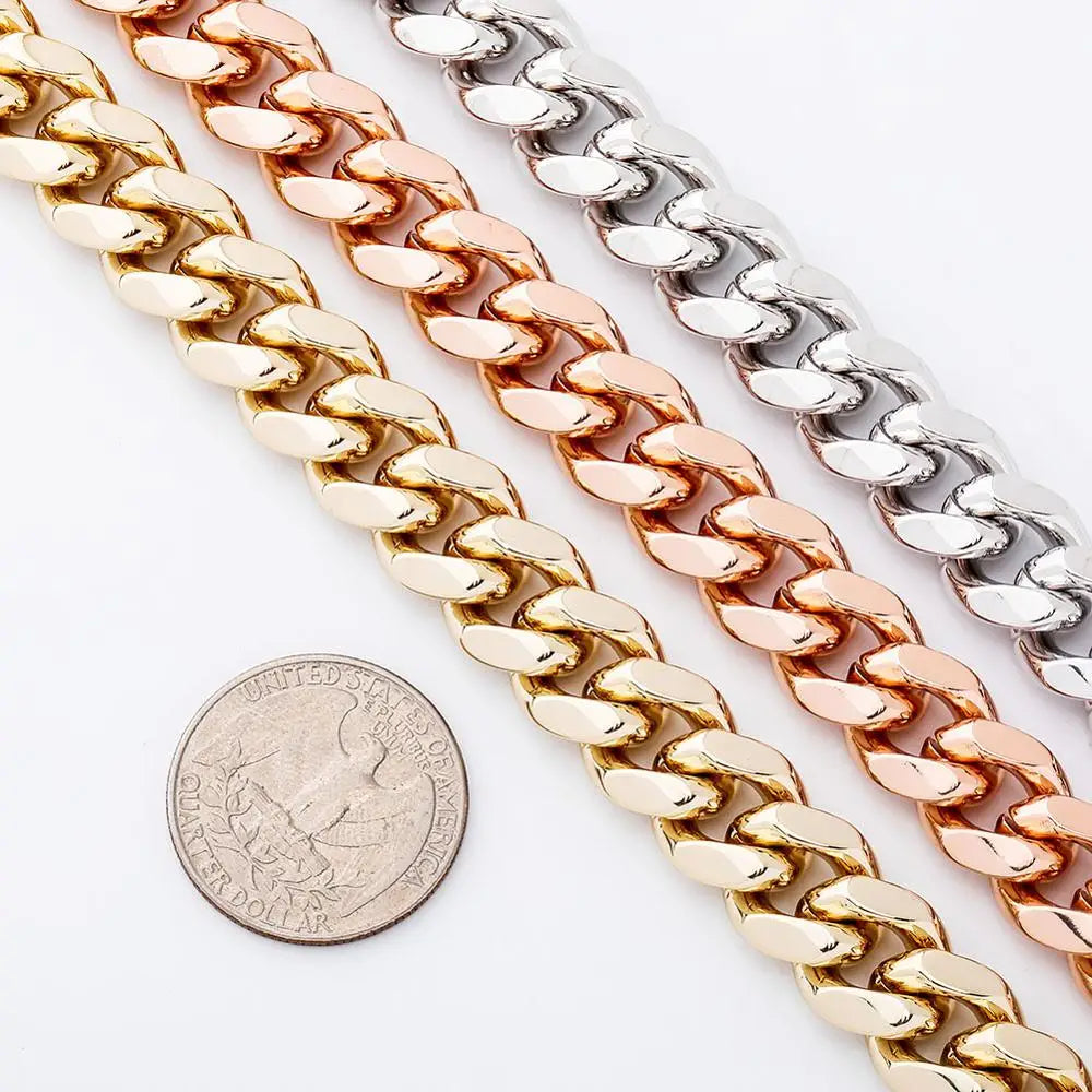 10mm High Quality Cuban Chain Iced Out Cubic Zirconia Bracelet