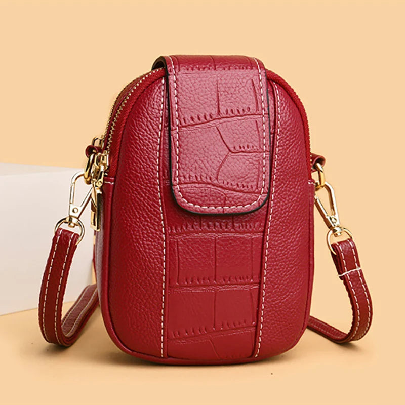 PU Leather Crossbody Messenger Bags Flap Vintage Small Shoulder Phone Purse