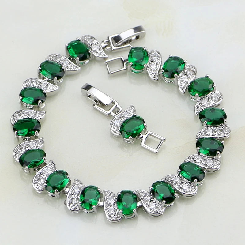 Cubic Zirconia Silver 925 Jewelry Charm Bracelet For Women