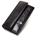 Fashion Women Genuine Leather Wallet Tri-fold Credit Card Holder Luxury Clutch